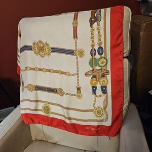 Authentic Celine Silk Scarf 100% 33 x33